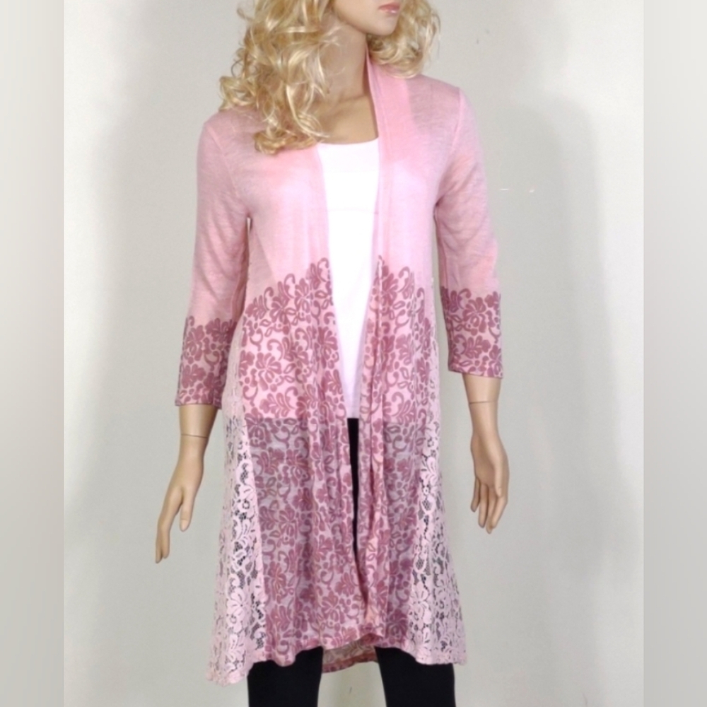 Simply Noelle Blush Knit Kimono/Duster